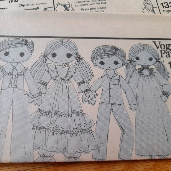 Vintage 32" Doll Sewing Pattern Vogue 1336 UNCUT Boy Girl Clothes Wedding - Picture 11 of 11